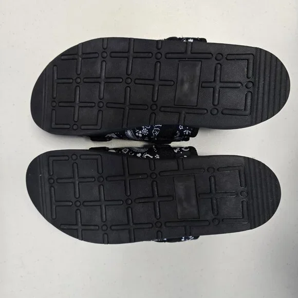 DRACO Slides Mens Shoes Size 12, 12.5, 13, 13.5 Black Sandals Bandana + Bag NEW - Picture 6 of 16